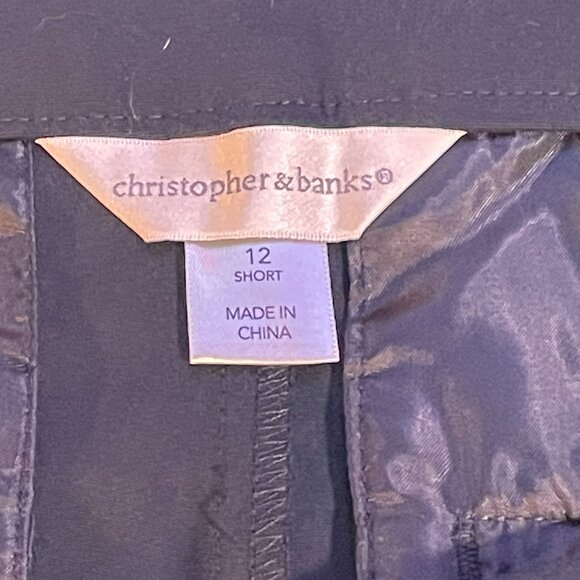 Christoper & Banks Navy Slacks NWT - 12 Short - Picture 2 of 3